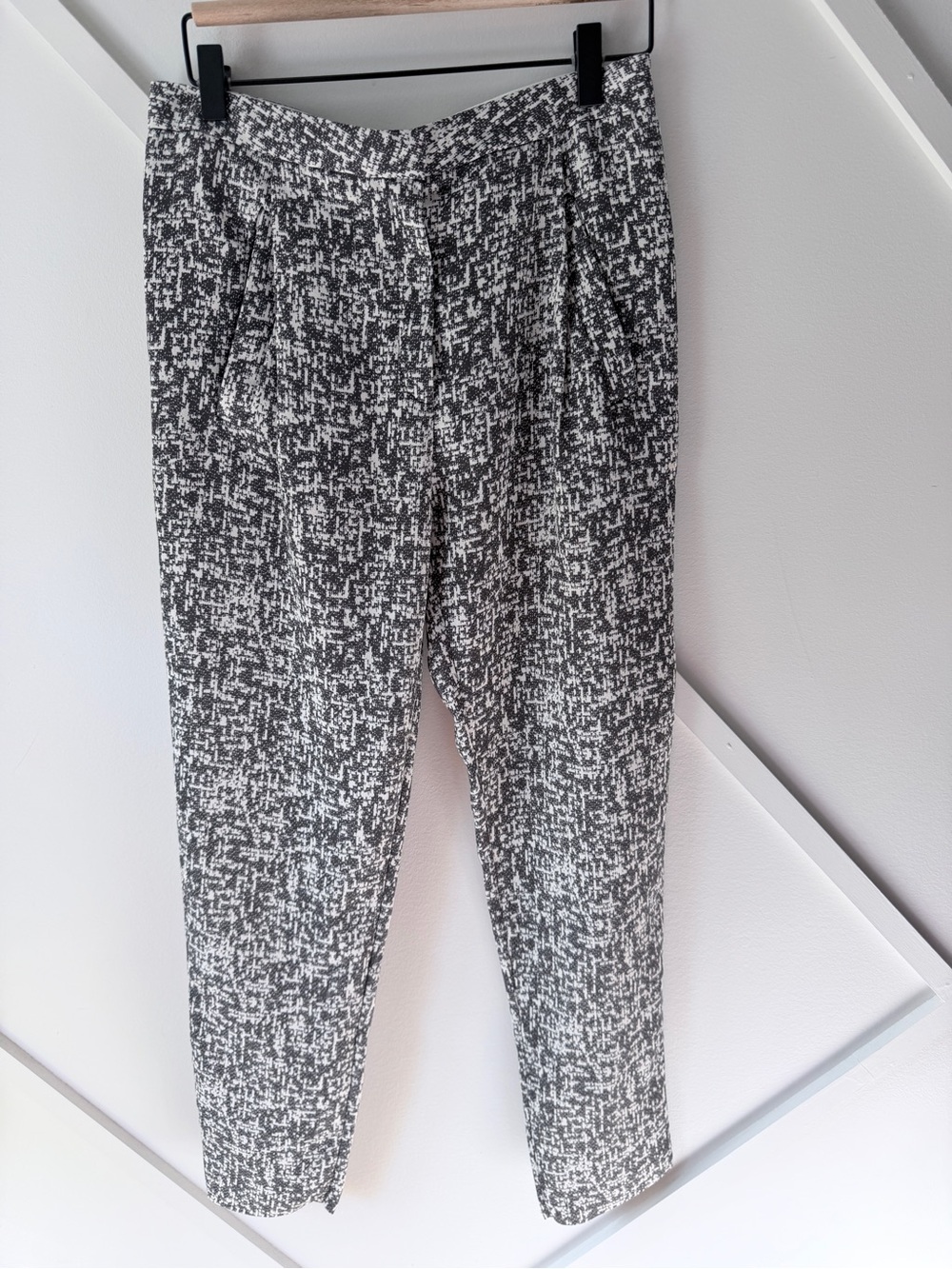 Acne Studios Printed Tapered Trouser Black White EU 34 (XS)| Scandi Luxury Pant